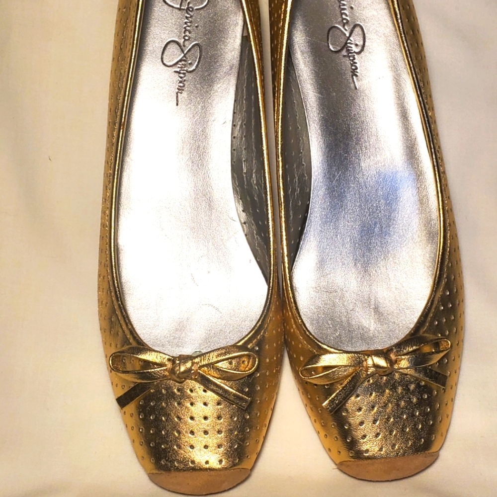 Gold ballet shoes
